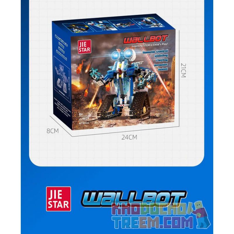 JIESTAR JJ9021 9021 non  ROBOT THU THẬP THÔNG TIN bộ đồ chơi xếp lắp ráp ghép mô hình  WALLBOT Kỹ Thuật Công Nghệ Cao Mô Hình Phương Tiện 472 khối