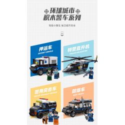 JIESTAR 54113 non  THÀNH PHỐ TOÀN CẦU XE CHỐNG CHÁY NỔ bộ đồ chơi xếp lắp ráp ghép mô hình City RIOT TRUCK 200 khối