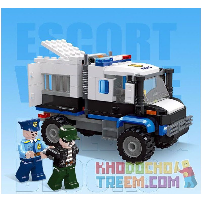 JIESTAR 54113 non  THÀNH PHỐ TOÀN CẦU XE CHỐNG CHÁY NỔ bộ đồ chơi xếp lắp ráp ghép mô hình City RIOT TRUCK 200 khối