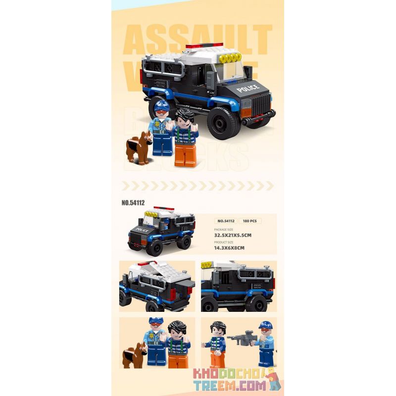 JIESTAR 54113 non  THÀNH PHỐ TOÀN CẦU XE CHỐNG CHÁY NỔ bộ đồ chơi xếp lắp ráp ghép mô hình City RIOT TRUCK 200 khối