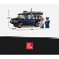 JIESTAR 54110 non  THÀNH PHỐ TOÀN CẦU XE HỘ TỐNG bộ đồ chơi xếp lắp ráp ghép mô hình City ESCORT VEHICLE 204 khối