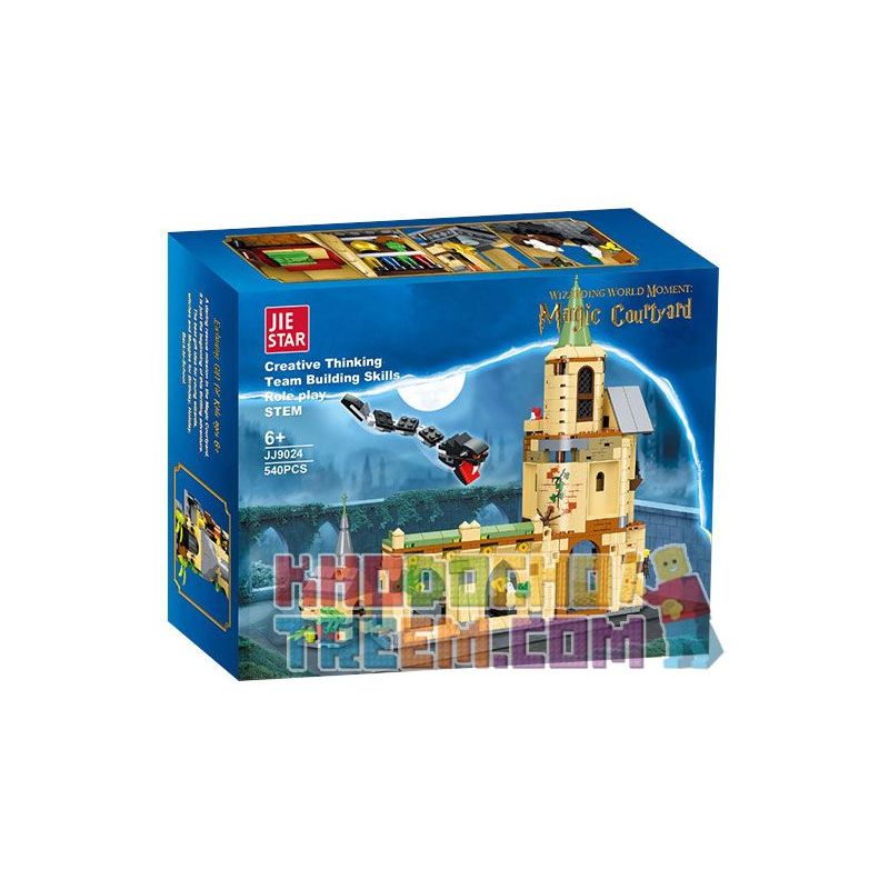 JIESTAR JJ9024 9024 non  SÂN TRƯỜNG HOGWARTS bộ đồ chơi xếp lắp ráp ghép mô hình Harry Potter MAGIC COURTYARD Chú Bé Phù Thủy 540 khối