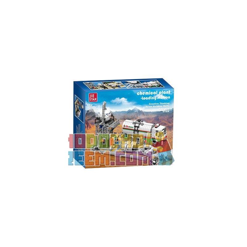 JIESTAR JJ9016 9016 non  NHÀ MÁY HÓA CHẤT TRẠM VẬN CHUYỂN KHÍ TỰ NHIÊN bộ đồ chơi xếp lắp ráp ghép mô hình City CHEMICAL PLANT LOADING STATION Thành Phố 721 khối