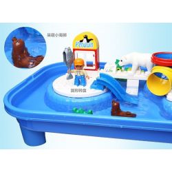 HYSTOYS HONGYUANSHENG AOLEDUOTOYS HG-1475 1475 HG1475 Xếp hình kiểu    Polar Zoo Vườn Thú Bắc Cực Lớn Có Bàn 40 khối