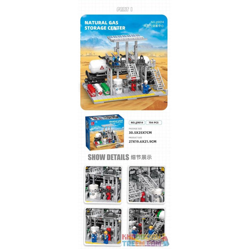 JIESTAR JJ9016 9016 non  NHÀ MÁY HÓA CHẤT TRẠM VẬN CHUYỂN KHÍ TỰ NHIÊN bộ đồ chơi xếp lắp ráp ghép mô hình City CHEMICAL PLANT LOADING STATION Thành Phố 721 khối