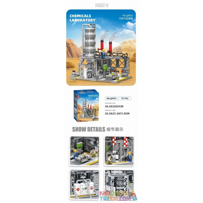 JIESTAR JJ9016 9016 non  NHÀ MÁY HÓA CHẤT TRẠM VẬN CHUYỂN KHÍ TỰ NHIÊN bộ đồ chơi xếp lắp ráp ghép mô hình City CHEMICAL PLANT LOADING STATION Thành Phố 721 khối