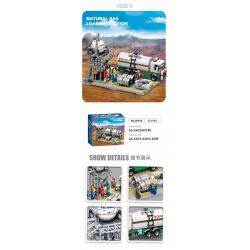 JIESTAR JJ9016 9016 non  NHÀ MÁY HÓA CHẤT TRẠM VẬN CHUYỂN KHÍ TỰ NHIÊN bộ đồ chơi xếp lắp ráp ghép mô hình City CHEMICAL PLANT LOADING STATION Thành Phố 721 khối