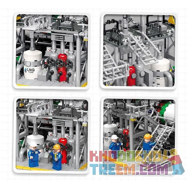 JIESTAR JJ9015 9015 non  NHÀ MÁY HÓA CHẤT PHÒNG THÍ NGHIỆM KHÍ ĐỐT TỰ NHIÊN bộ đồ chơi xếp lắp ráp ghép mô hình City CHEMICAL PLANT CHEMICALS LABORATORY Thành Phố 717 khối