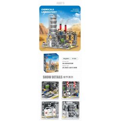 JIESTAR JJ9015 9015 non  NHÀ MÁY HÓA CHẤT PHÒNG THÍ NGHIỆM KHÍ ĐỐT TỰ NHIÊN bộ đồ chơi xếp lắp ráp ghép mô hình City CHEMICAL PLANT CHEMICALS LABORATORY Thành Phố 717 khối