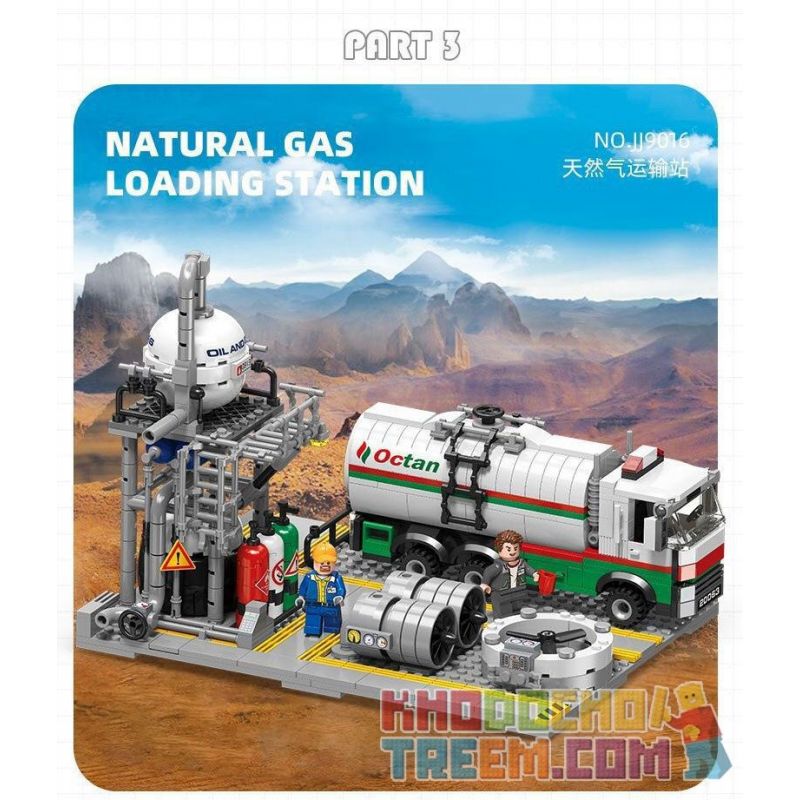 JIESTAR JJ9015 9015 non  NHÀ MÁY HÓA CHẤT PHÒNG THÍ NGHIỆM KHÍ ĐỐT TỰ NHIÊN bộ đồ chơi xếp lắp ráp ghép mô hình City CHEMICAL PLANT CHEMICALS LABORATORY Thành Phố 717 khối