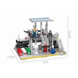 JIESTAR JJ9015 9015 non  NHÀ MÁY HÓA CHẤT PHÒNG THÍ NGHIỆM KHÍ ĐỐT TỰ NHIÊN bộ đồ chơi xếp lắp ráp ghép mô hình City CHEMICAL PLANT CHEMICALS LABORATORY Thành Phố 717 khối