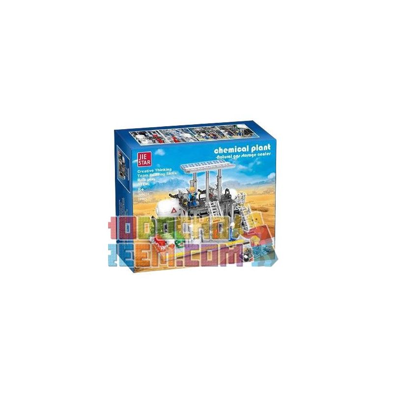 JIESTAR JJ9014 9014 non  NHÀ MÁY HÓA CHẤT TRUNG TÂM LƯU TRỮ KHÍ ĐỐT TỰ NHIÊN bộ đồ chơi xếp lắp ráp ghép mô hình City CHEMICAL PLANT NATURAL GAS STORAGE CENTER Thành Phố 704 khối