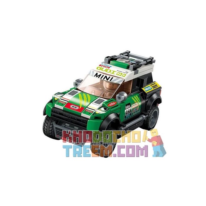 GUDI 10705A 10705B 10705C 10705D non  ĐUA XE THÀNH PHỐ 4 LOẠI WAR TIGER GREEN SHADOW SANDSTORM GUSTFUL WIND bộ đồ chơi xếp lắp ráp ghép mô hình Racers SPEED RACER Đua Tốc Độ 740 khối