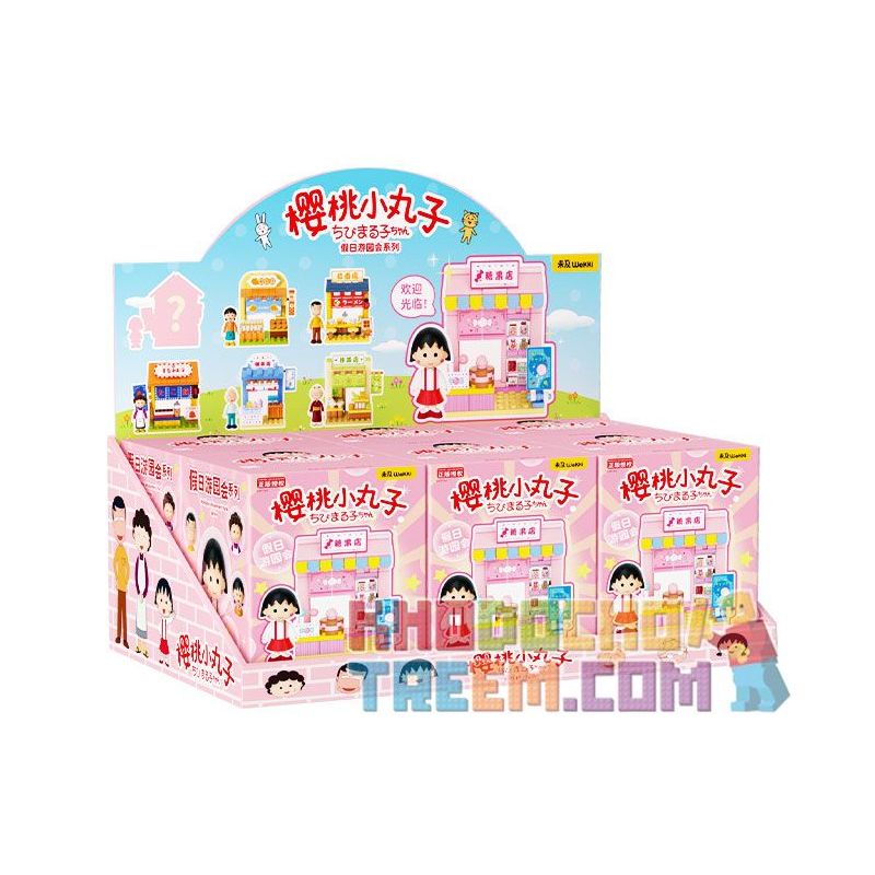 WEKKI 516414 non Lego CHIBI MARUKO-CHAN HỘP MÙ TIỆC NGOÀI VƯỜN NGÀY LỄ bộ đồ chơi xếp lắp ráp ghép mô hình Movie & Game Phim Và Trò Chơi