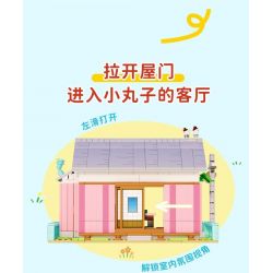 WEKKI 516413 non  CHIBI MARUKO-CHAN PHÒNG KHÁCH CỦA bộ đồ chơi xếp lắp ráp ghép mô hình Movie & Game Phim Và Trò Chơi