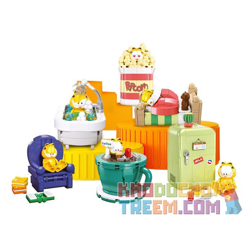 SLUBAN M38-B1221 B1221 1221 M38B1221 38-B1221 non Lego MÔ HÌNH GARFIELD 6 bộ đồ chơi xếp lắp ráp ghép mô hình Movie & Game Phim Và Trò Chơi