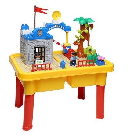 HYSTOYS HONGYUANSHENG AOLEDUOTOYS HG-1485 1485 HG1485 Xếp hình kiểu    Police Station Trại Giam Của Cảnh Sát Có Bàn Hộp 45 khối
