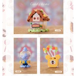 DECOOL BRICKCOOL 55003 non  TIỆC KẸO 12 MẪU bộ đồ chơi xếp lắp ráp ghép mô hình SWEET