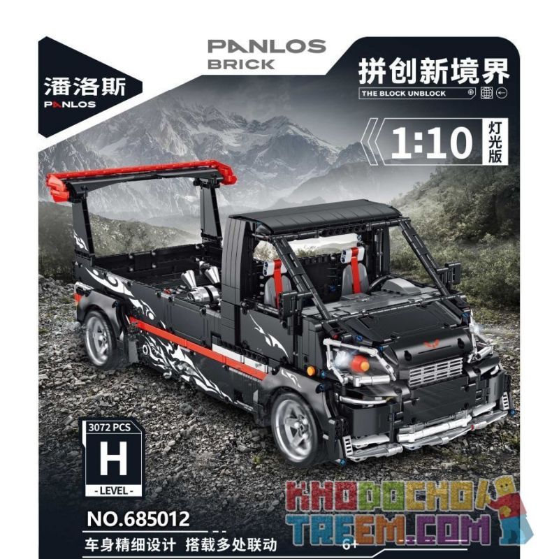 PanlosBrick 685012 Panlos Brick 685012 non  WULING ĐƯỢC ỦY QUYỀN XE BÁN TẢI SỬA ĐỔI MÀU ĐEN BLACK WARRIOR tỷ lệ 1:10 bộ đồ chơi xếp lắp ráp ghép mô hình  WULING AUTHORIZED Kỹ Thuật Công Nghệ Cao Mô Hình Phương Tiện 3072 khối