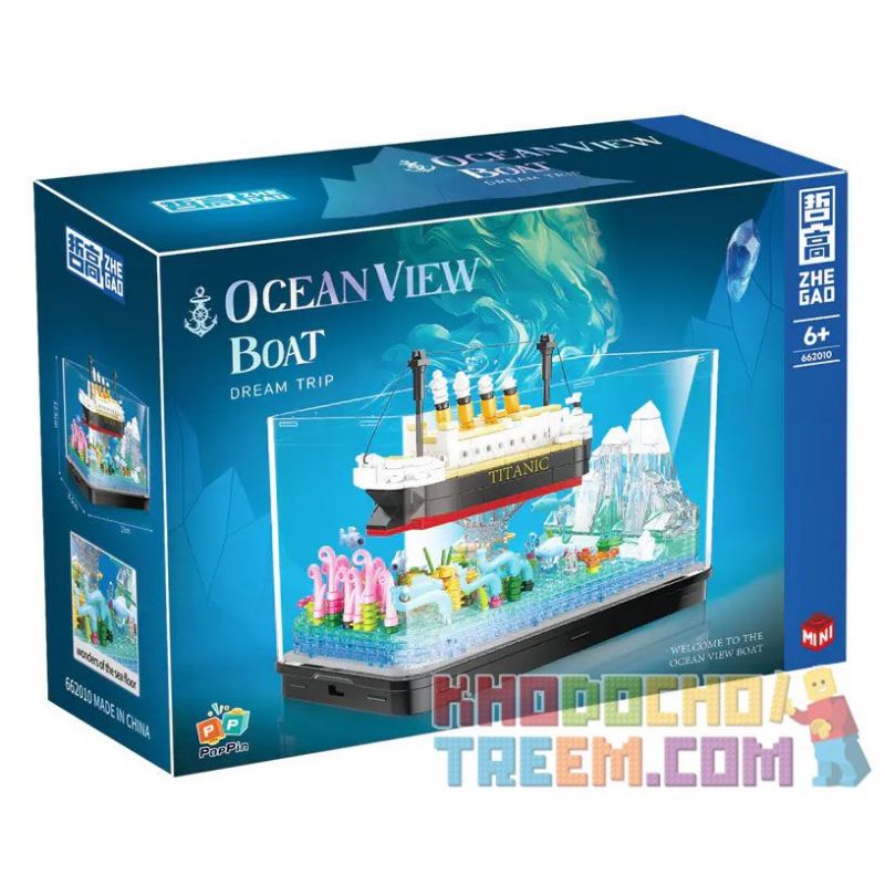 ZHEGAO 662009 non  CHUYẾN ĐI MƠ ƯỚC bộ đồ chơi xếp lắp ráp ghép mô hình OCEAN VIEW BOAT DREAM TRIP 579 khối