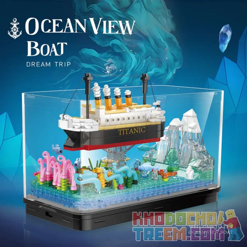 ZHEGAO 662009 non  CHUYẾN ĐI MƠ ƯỚC bộ đồ chơi xếp lắp ráp ghép mô hình OCEAN VIEW BOAT DREAM TRIP 579 khối