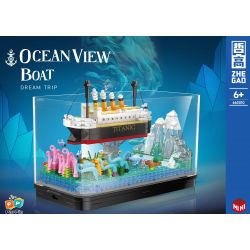 ZHEGAO 662009 non  CHUYẾN ĐI MƠ ƯỚC bộ đồ chơi xếp lắp ráp ghép mô hình OCEAN VIEW BOAT DREAM TRIP 579 khối