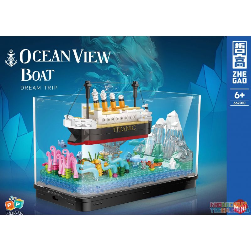 ZHEGAO 662009 non  CHUYẾN ĐI MƠ ƯỚC bộ đồ chơi xếp lắp ráp ghép mô hình OCEAN VIEW BOAT DREAM TRIP 579 khối