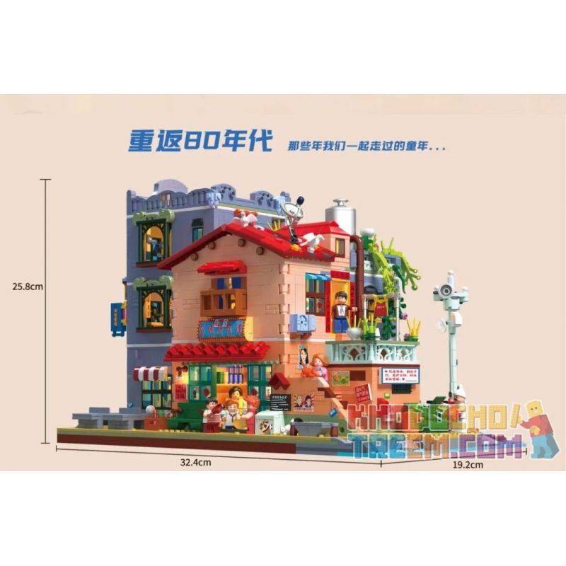 ZHEGAO 612015 non  ĐƯỜNG PHỐ CỔ ĐIỂN bộ đồ chơi xếp lắp ráp ghép mô hình Creator Sáng Tạo 3209 khối