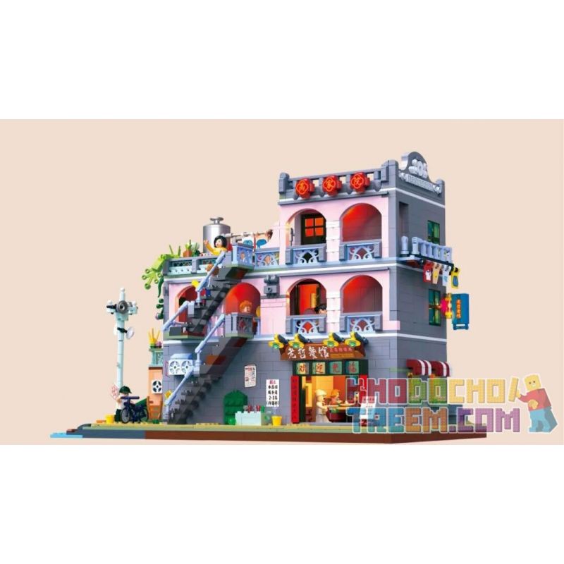 ZHEGAO 612015 non  ĐƯỜNG PHỐ CỔ ĐIỂN bộ đồ chơi xếp lắp ráp ghép mô hình Creator Sáng Tạo 3209 khối