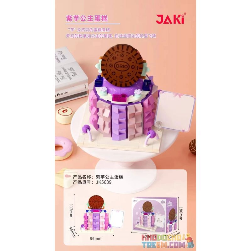 JAKI JK5639 5639 non  BÁNH CÔNG CHÚA KHOAI MÔN TÍM bộ đồ chơi xếp lắp ráp ghép mô hình