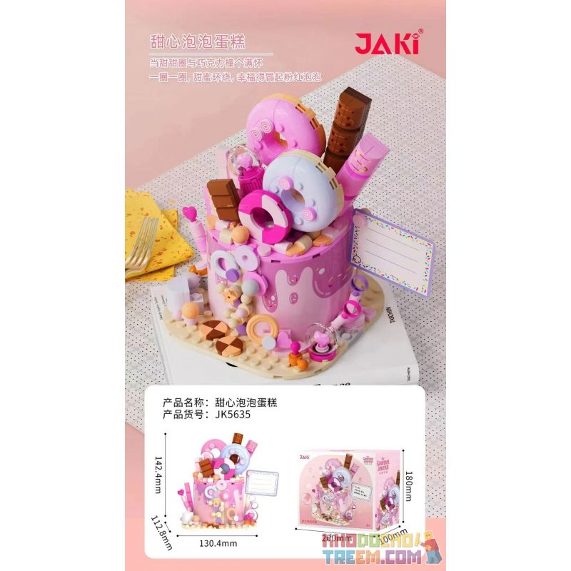 JAKI JK5635 5635 non  BÁNH BONG BÓNG TÌNH YÊU bộ đồ chơi xếp lắp ráp ghép mô hình