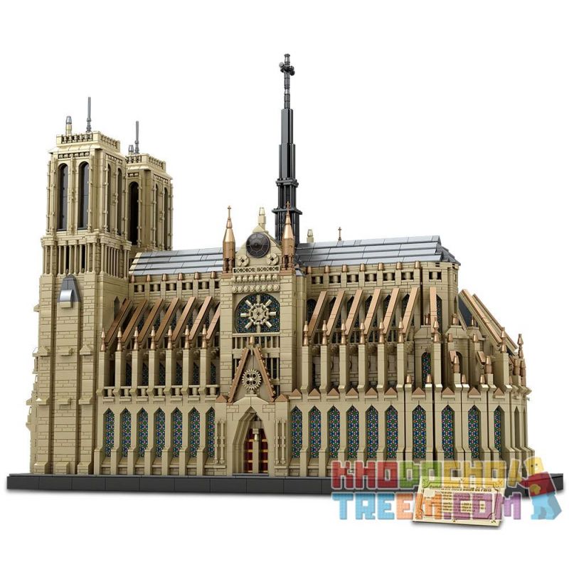 REOBRIX 66016 non Lego NHÀ THỜ ĐỨC BÀ PARIS bộ đồ chơi xếp lắp ráp ghép mô hình Creator CATHEDRAL OF NOTRE-DAME Sáng Tạo 8868 khối