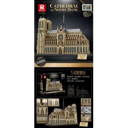 REOBRIX 66016 non  NHÀ THỜ ĐỨC BÀ PARIS bộ đồ chơi xếp lắp ráp ghép mô hình Creator CATHEDRAL OF NOTRE-DAME Sáng Tạo 8868 khối