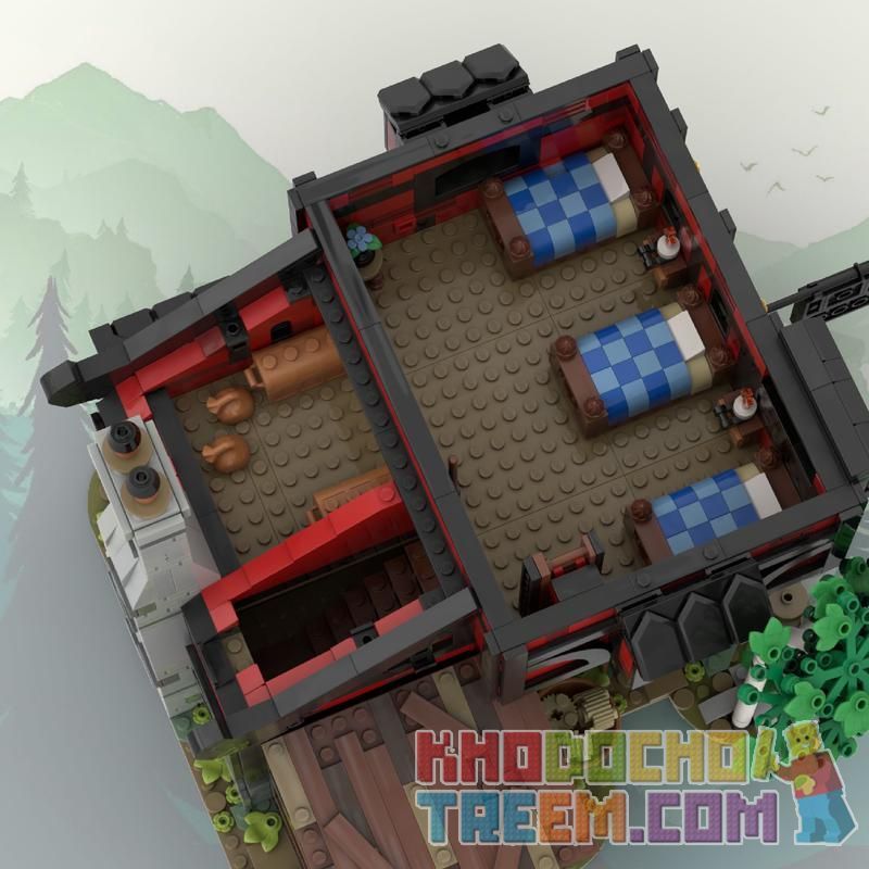 REBRICKABLE MOC-111710 111710 MOC111710 REOBRIX 66017 non  NHÀ TRỌ THẬP TỰ CHINH bộ đồ chơi xếp lắp ráp ghép mô hình Medieval Castle MEDIEVAL TAVERN THE CRUSADER'S INN Chiến Tranh Trung Cổ 3214 khối