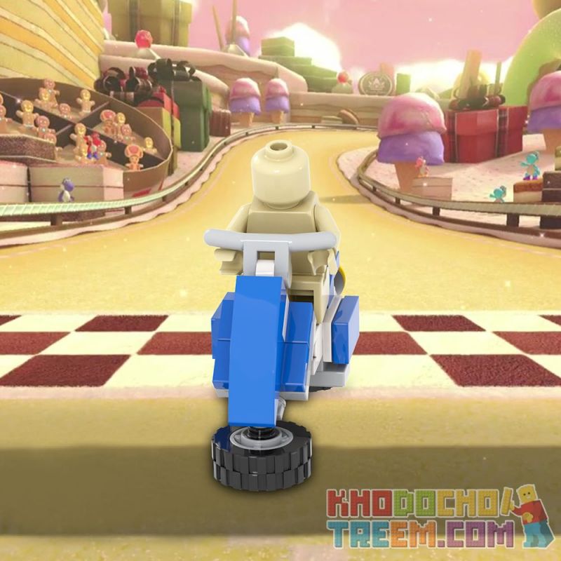 WM MOC1225 1225 MOC1225-A 1225-A non  MARIO KART CÂY NẤM bộ đồ chơi xếp lắp ráp ghép mô hình Super Mario MARIO MOTORCYCLE Thợ Sửa Ống Nước 31 khối