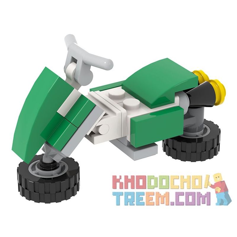 WM MOC1224-A 1224-A MOC1224 1224 non Lego MARIO KART YOSHI bộ đồ chơi xếp lắp ráp ghép mô hình Super Mario MARIO MOTORCYCLE Thợ Sửa Ống Nước 31 khối