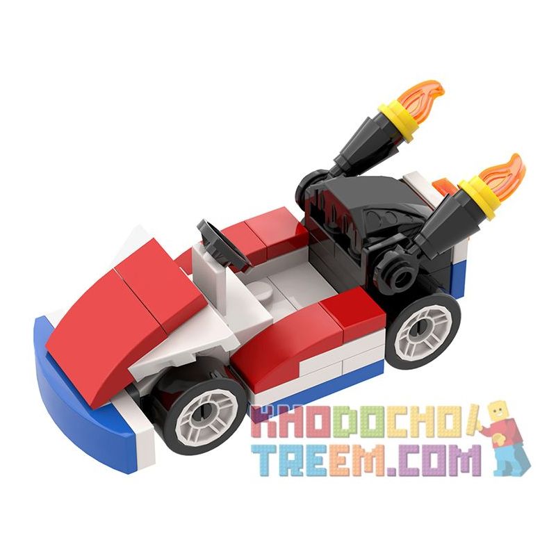 WM MOC1218 1218 MOC1218-A 1218-A non Lego MARIO KART bộ đồ chơi xếp lắp ráp ghép mô hình Super Mario Thợ Sửa Ống Nước 55 khối