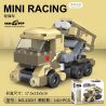 DECOOL 22057 non  XE KÉO MINI TÊN LỬA bộ đồ chơi xếp lắp ráp ghép mô hình Mini Racing Pacemaker Đua Xe Mini 141 khối