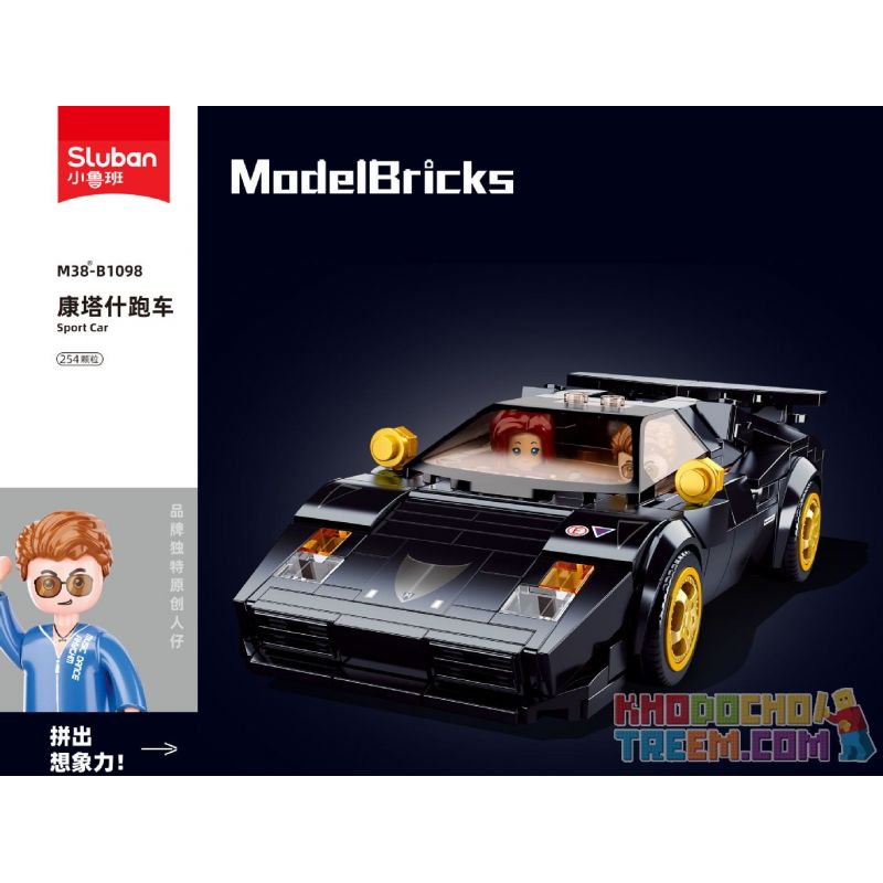 SLUBAN M38-B1098 B1098 1098 M38B1098 38-B1098 non  XE THỂ THAO CANTASH bộ đồ chơi xếp lắp ráp ghép mô hình Speed Champions Racing Cars SPORT CAR Đua Xe Công Thức 254 khối