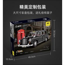 CADA DOUBLEE C62004 62004 non  LEVC XE HƠI CỦA ANH TAXI ??? LONDON tỷ lệ 1:12 bộ đồ chơi xếp lắp ráp ghép mô hình Creator Expert Chuyên Gia Sáng Tạo 1871 khối