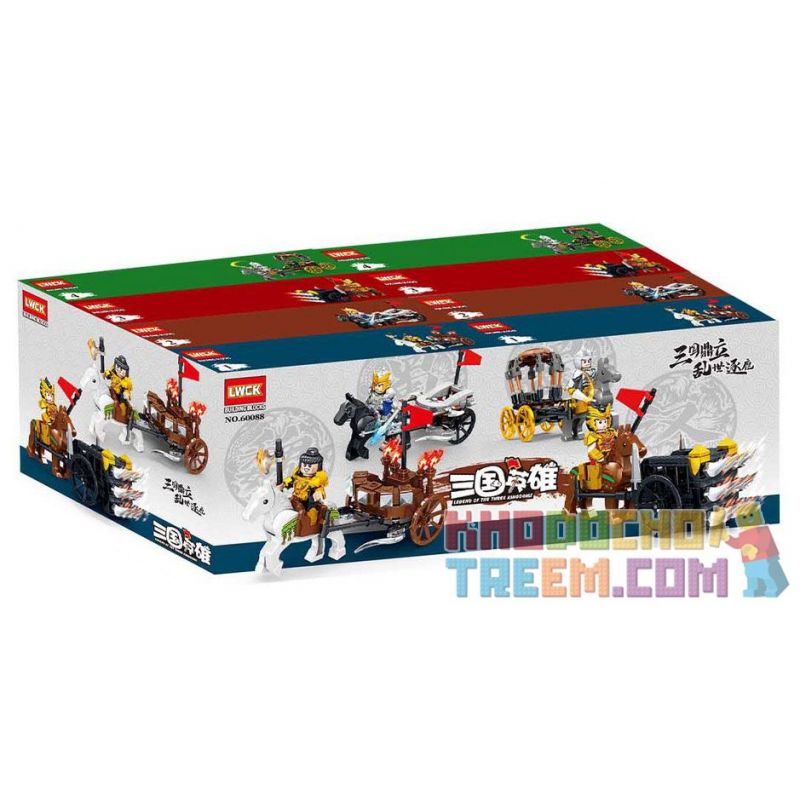 LWCK 60088 non Lego MÔ HÌNH ANH HÙNG TAM QUỐC 4 bộ đồ chơi xếp lắp ráp ghép mô hình Three Kingdoms LEGEND OF THE THREE KINGDOMS Tam Quốc Diễn Nghĩa 440 khối