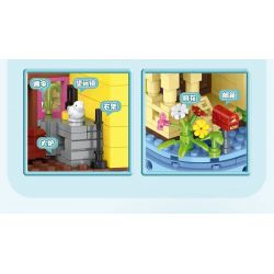 GULY 60504 non  HỘP NHẠC NGÔI NHÀ BONG BÓNG bộ đồ chơi xếp lắp ráp ghép mô hình Movie & Game MUSIC BOX MINI BALLOON HOUSE Phim Và Trò Chơi 706 khối