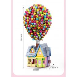 GULY 60503 non  CHUYẾN THAM QUAN NGÔI NHÀ BAY bộ đồ chơi xếp lắp ráp ghép mô hình Movie & Game FLYING HOUSE TOUR Phim Và Trò Chơi 2008 khối