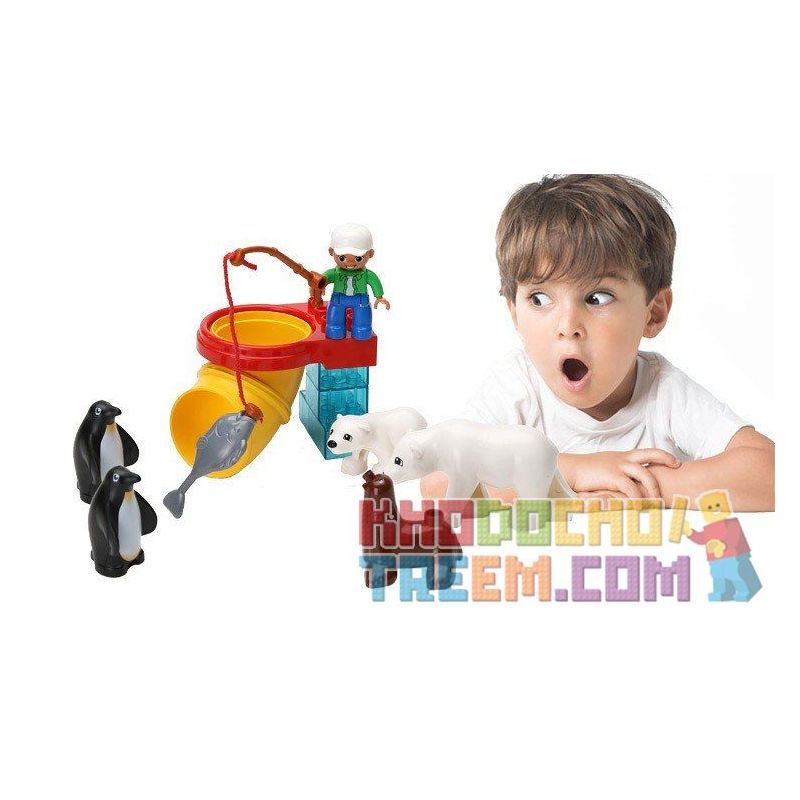 NOT LEGO Duplo 5633 Polar Zoo, Hystoys HongYuanSheng Aoleduotoys HG-1492 Xếp hình vườn bách thú bắc cực tí hon 32 khối NOT LEGO Duplo 5633 Polar Zoo, Hystoys HongYuanSheng Aoleduotoys HG-1492 Xếp hình vườn bách thú bắc cực tí hon 32 khối