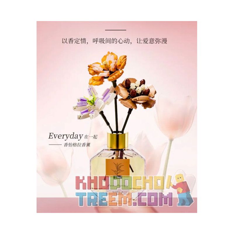 JAKI JK20235 20235 non  HỘP QUÀ HOA HƯƠNG LIỆU ODE TO AROMATHERAPY bộ đồ chơi xếp lắp ráp ghép mô hình Creator Sáng Tạo 202308 khối