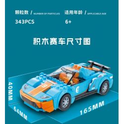 XIANGJUN XJ-3985C 3985C XJ3985C non  SIÊU XE ĐUA FORD GT bộ đồ chơi xếp lắp ráp ghép mô hình Speed Champions Racing Cars Đua Xe Công Thức 343 khối