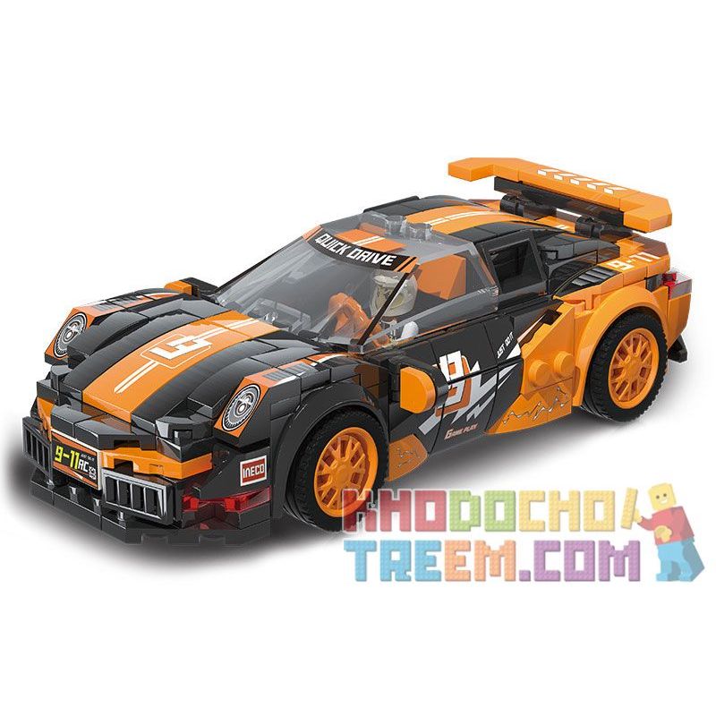 XIANGJUN XJ-3985A 3985A XJ3985A non Lego SIÊU XE ĐUA PORSCHE 911 bộ đồ chơi xếp lắp ráp ghép mô hình Speed Champions Racing Cars Đua Xe Công Thức 339 khối