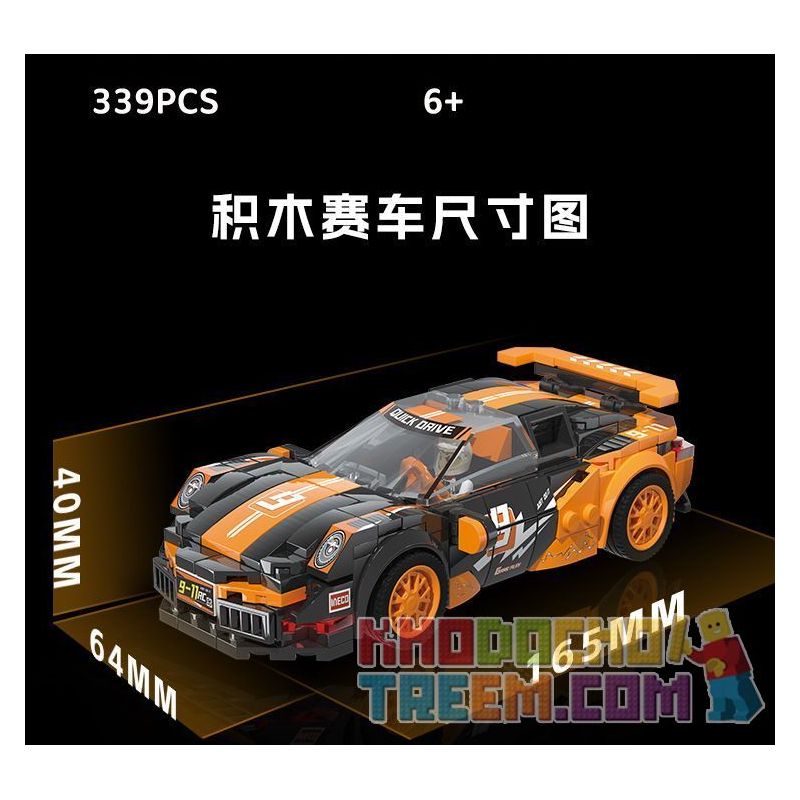 XIANGJUN XJ-3985A 3985A XJ3985A non  SIÊU XE ĐUA PORSCHE 911 bộ đồ chơi xếp lắp ráp ghép mô hình Speed Champions Racing Cars Đua Xe Công Thức 339 khối