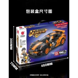 XIANGJUN XJ-3985A 3985A XJ3985A non  SIÊU XE ĐUA PORSCHE 911 bộ đồ chơi xếp lắp ráp ghép mô hình Speed Champions Racing Cars Đua Xe Công Thức 339 khối
