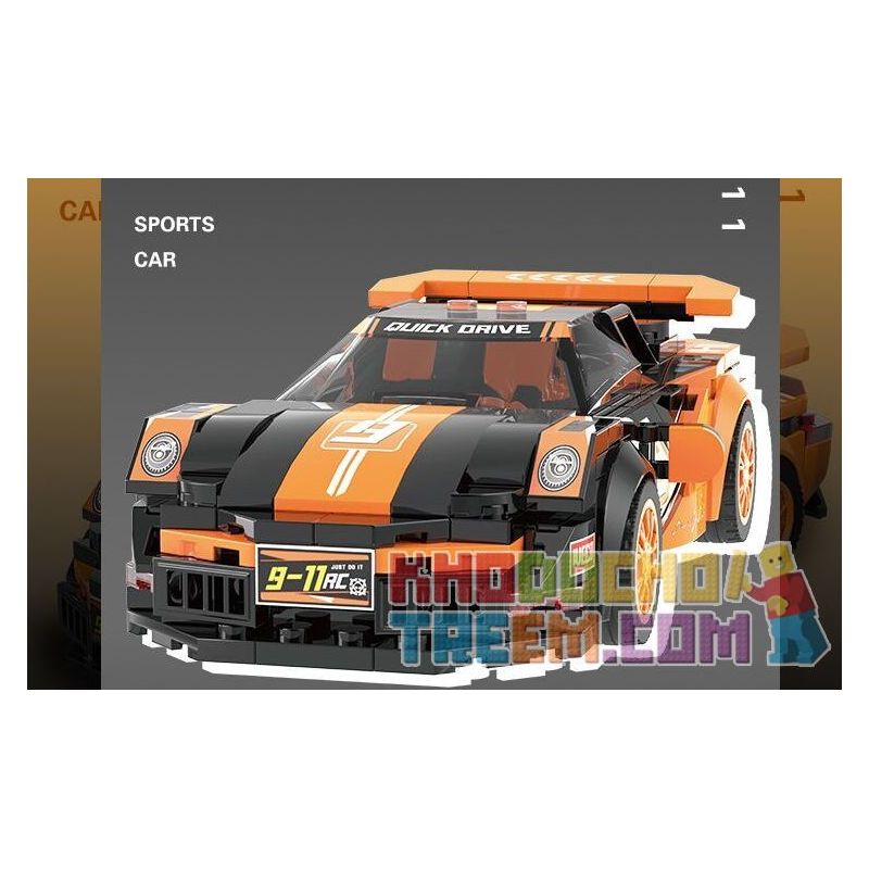 XIANGJUN XJ-3985A 3985A XJ3985A non  SIÊU XE ĐUA PORSCHE 911 bộ đồ chơi xếp lắp ráp ghép mô hình Speed Champions Racing Cars Đua Xe Công Thức 339 khối
